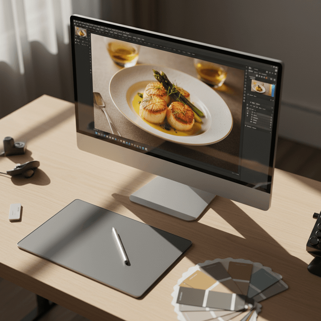 Chef preparing fresh ingredients in kitchen
