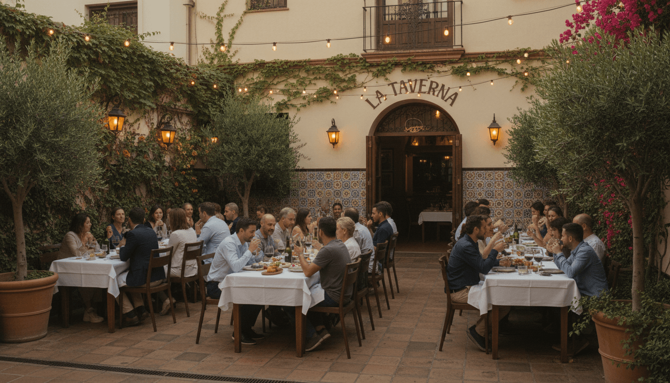 Unique dining atmosphere with architectural blend