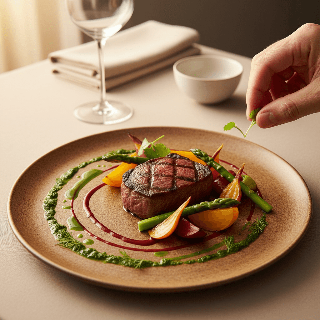 Seasonal menu dish at Hazeltine's restaurant