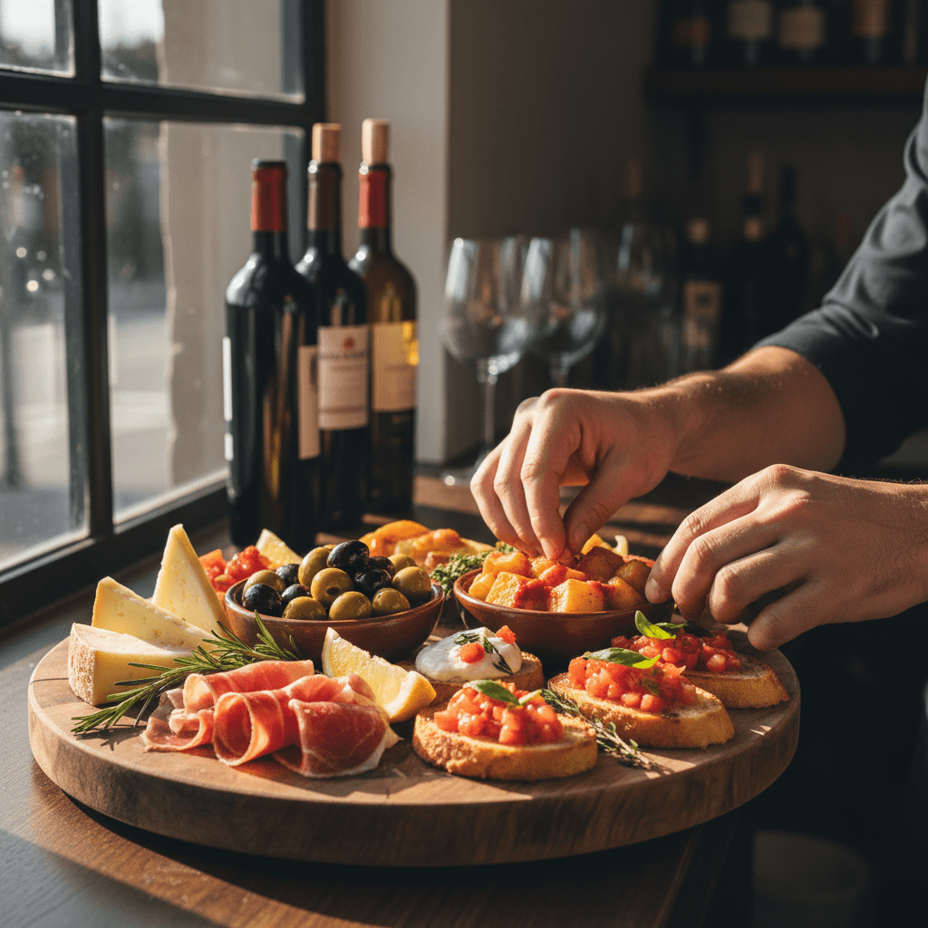 Spanish-inspired tapas selection